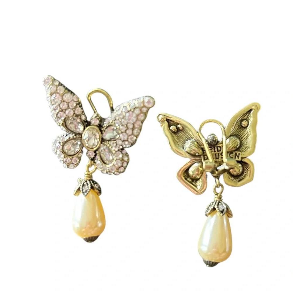 Heidi Daus Monarch Magic Pearl Necklace and Earring Set NWT - Picture 3 of 9